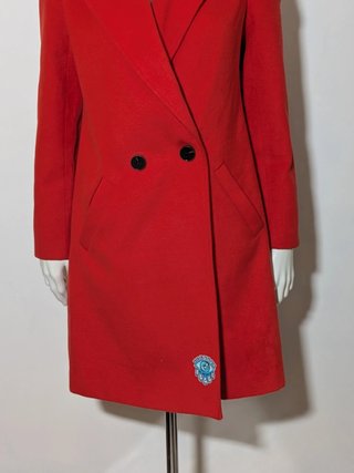 Cappotto Rosso Doppio Petto Studio F - Tg S IT