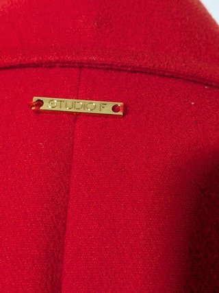 Cappotto Rosso Doppio Petto Studio F - Tg S IT