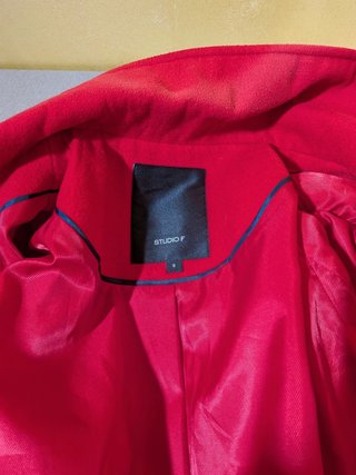 Cappotto Rosso Doppio Petto Studio F - Tg S IT
