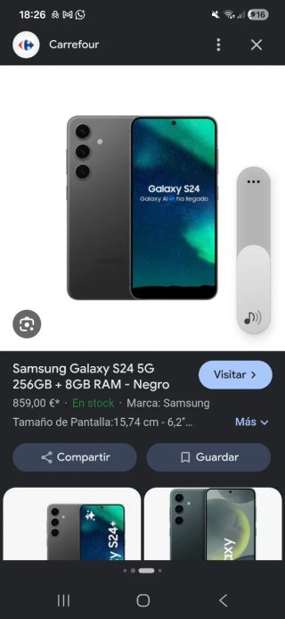 Samsung Galaxy S24 5G 256GB Negro