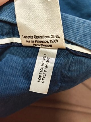 Pantaloncino da pesca uomo Lacoste blu