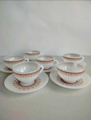 Juego 6 tazas café Arcopal retro