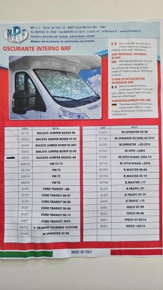 Aislante oscurecedor interior autocaravana