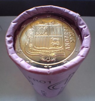 Cartucho 2 Euros Andorra 2023 - Escudo (25 Monedas