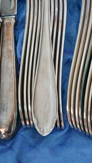 Cubertería Francesa Nogent Baño Plata Vintage