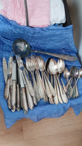 Cubertería Francesa Nogent Baño Plata Vintage