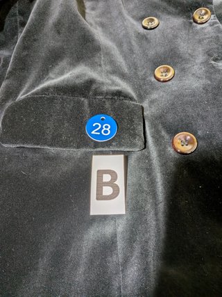 Cappotto Doppio Petto Vintage in Velluto Nero -