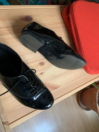 Zapatos de baile salsa/bachata negros charol.