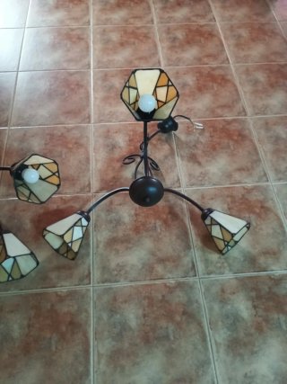 Lámpara de techo Tiffany