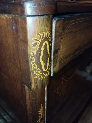 Cómoda antigua marquetería madera