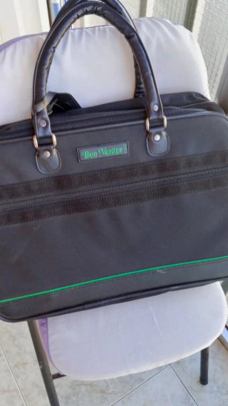 Maleta de mano Bon Voyage negra y verde