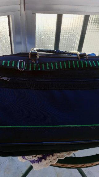 Maleta de mano Bon Voyage negra y verde