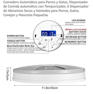 Comedero automático para mascota con temporizador