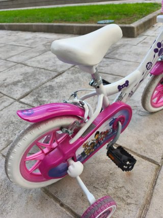 Bicicleta infantil 12 blanca y rosa
