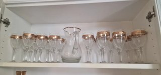 Set Bicchieri Cristallo Murano Oro 24k
