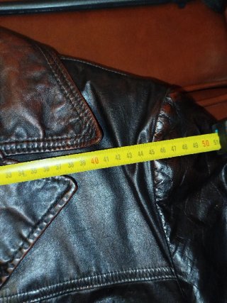 Chaqueta Cuero Vintage Años 70 Marrón