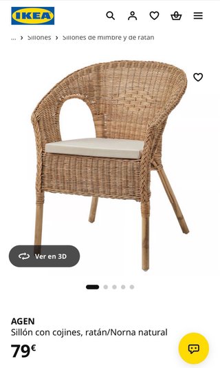 Silla mimbre Ikea