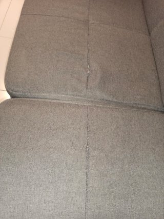 Sofá de 2 plazas gris usado