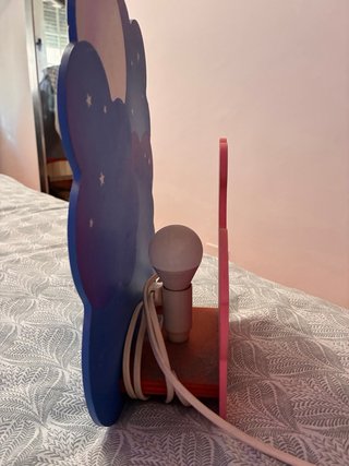 Lámpara infantil castillo azul y rosa