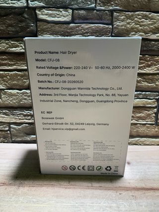 Secador de pelo iónico AC 2400W