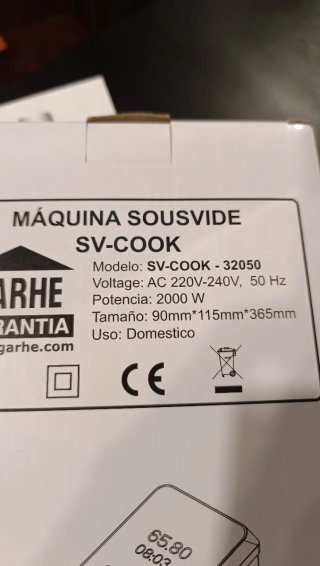 Máquina Sous Vide Garhe SV-COOK