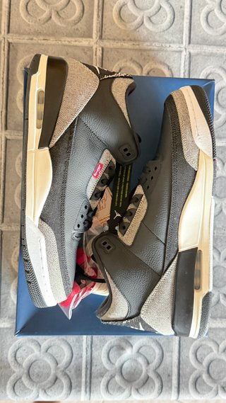 Air Jordan 3 Retro Levi's Negro Denim Talla 42 DS