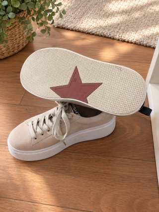 Zapatillas Ash Ante Beige Plataforma39