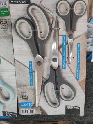 Set 3 Tijeras Multiusos Cuchillas Acero