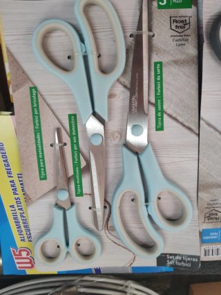 Set 3 Tijeras Multiusos Cuchillas Acero