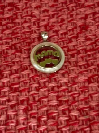 Colgante Mamá Plata y Verde