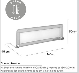 Barrera Cama Abatible Jane 140cm