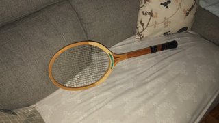 Raqueta de tenis vintage madera
