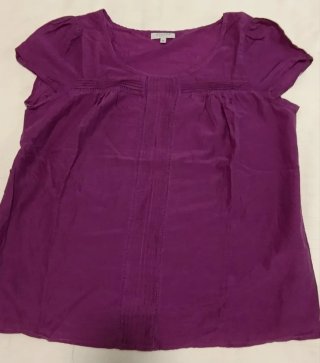 Blusa Zendra Morada con detalles delanteros