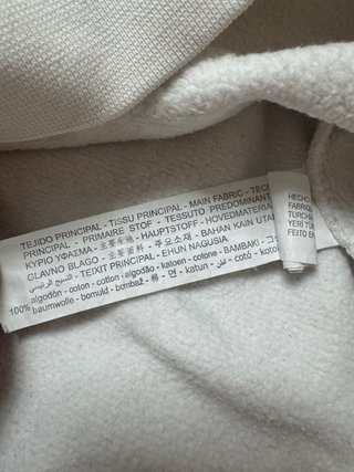Sudadera básica Zara blanca