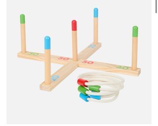 Juego de anillas de madera
