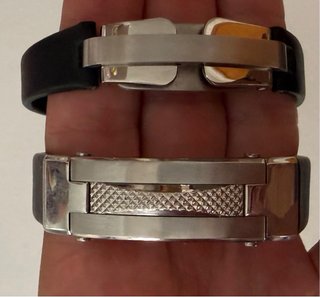 Dos Pulseras Lotus Plata y Negro