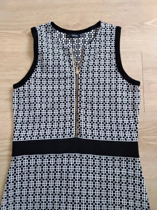 Vestido Zara Geométrico Cremallera