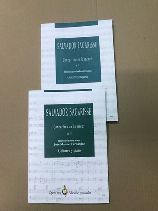 Partituras Salvador Bacarisse Concertino