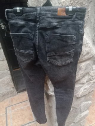 Pantalones vaqueros pitillo mujer/unisex rotos