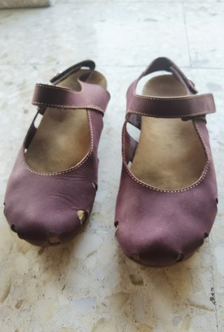 Zuecos sandalias bio marrones