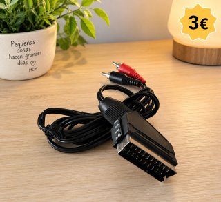 Cable SCART Euroconector a 2 RCA Audio