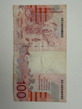 3 Banconote da 100 Franchi Belgio James Ensor