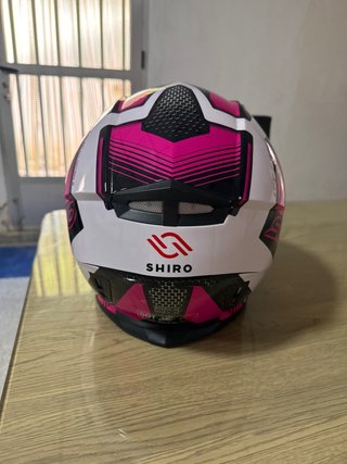 Casco Shiro Moto Rosa Talla S