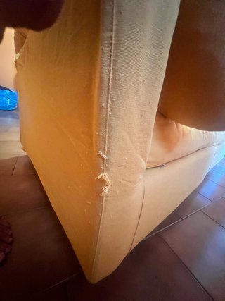 Divano 2 posti completamente sfoderabile giallo