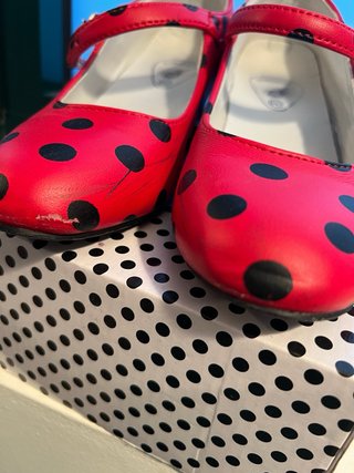 Zapatos Flamenco Niña Lunares Rojos