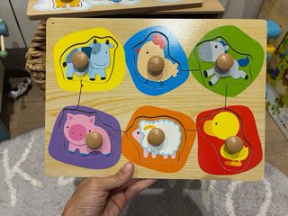 Cajón 3 Puzzles Madera Animales