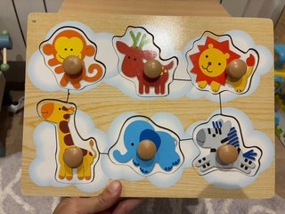 Cajón 3 Puzzles Madera Animales