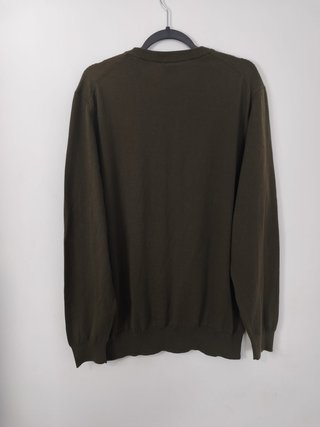 BOSS Hugo Boss Khaki Green Crew Neck Knit Jumper –