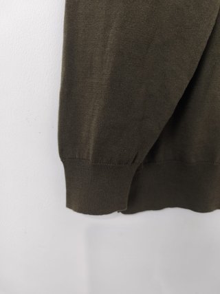 BOSS Hugo Boss Khaki Green Crew Neck Knit Jumper –