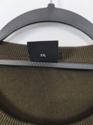 BOSS Hugo Boss Khaki Green Crew Neck Knit Jumper –